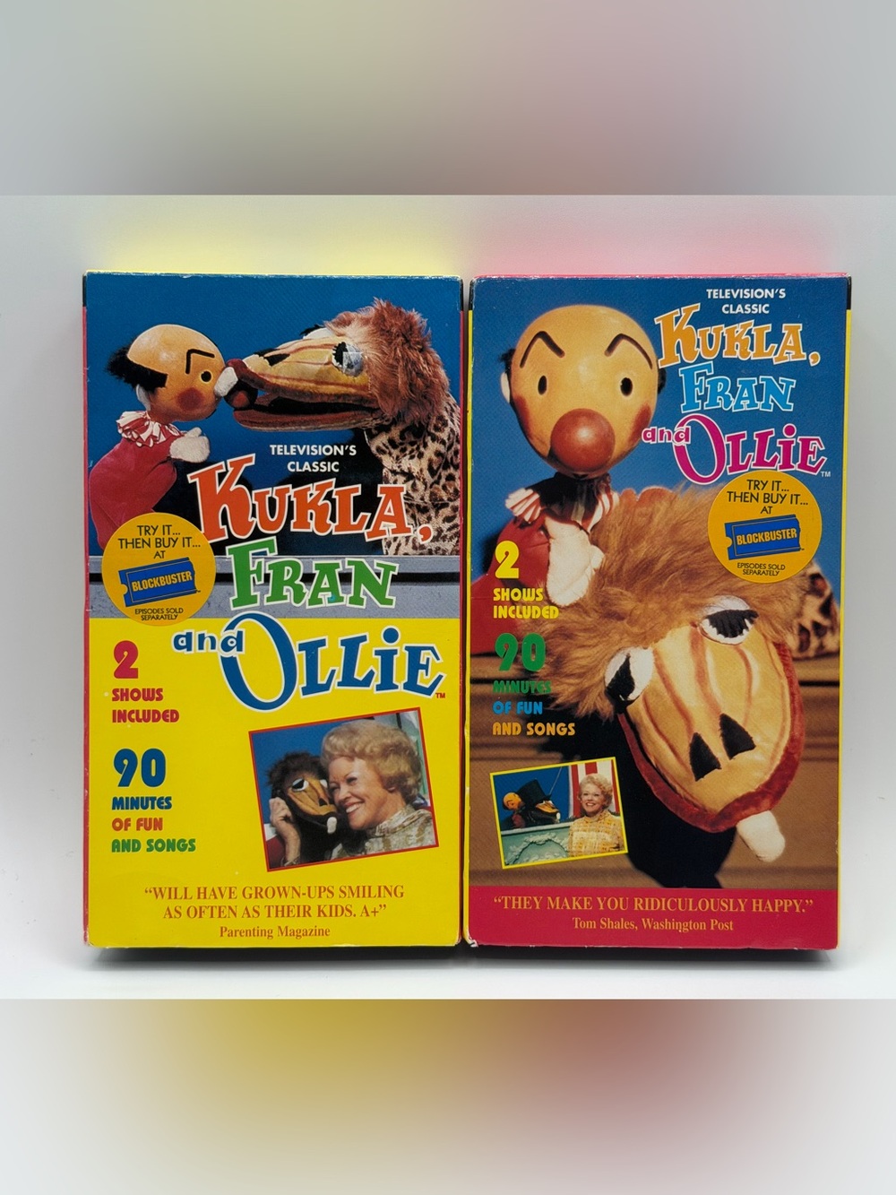 Lot Of 2 Kukla, Fran And Ollie VHS Tapes - 2 Shows - 90 Minutes of Fun And Songs